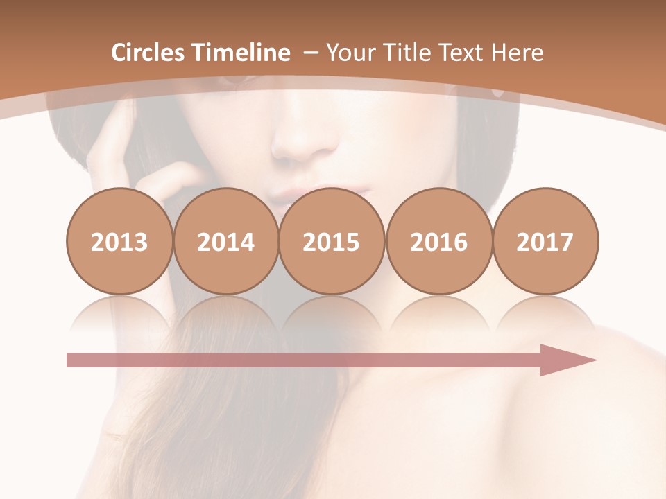 Portrait Beauty Flower PowerPoint Template