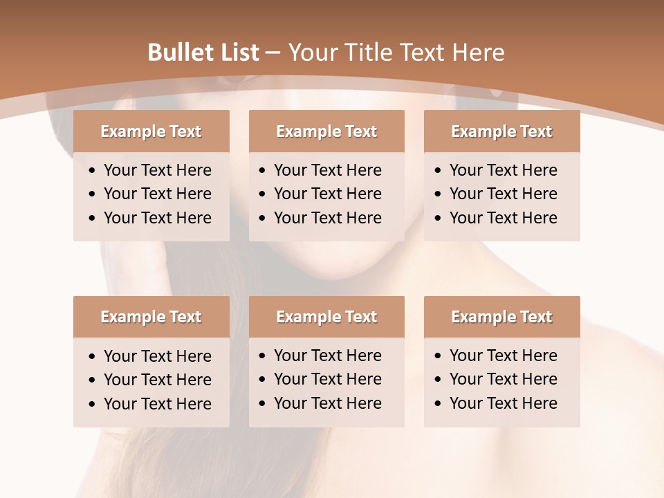 Portrait Beauty Flower PowerPoint Template