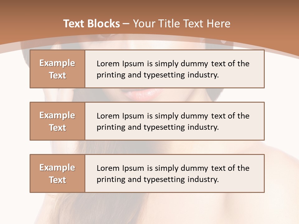 Portrait Beauty Flower PowerPoint Template