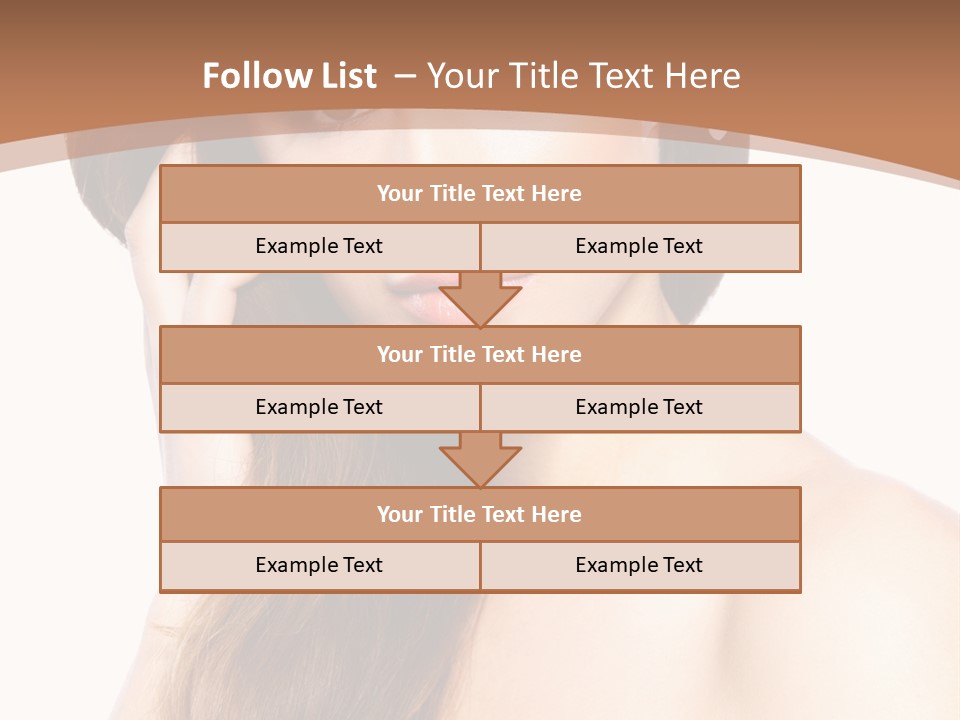 Portrait Beauty Flower PowerPoint Template