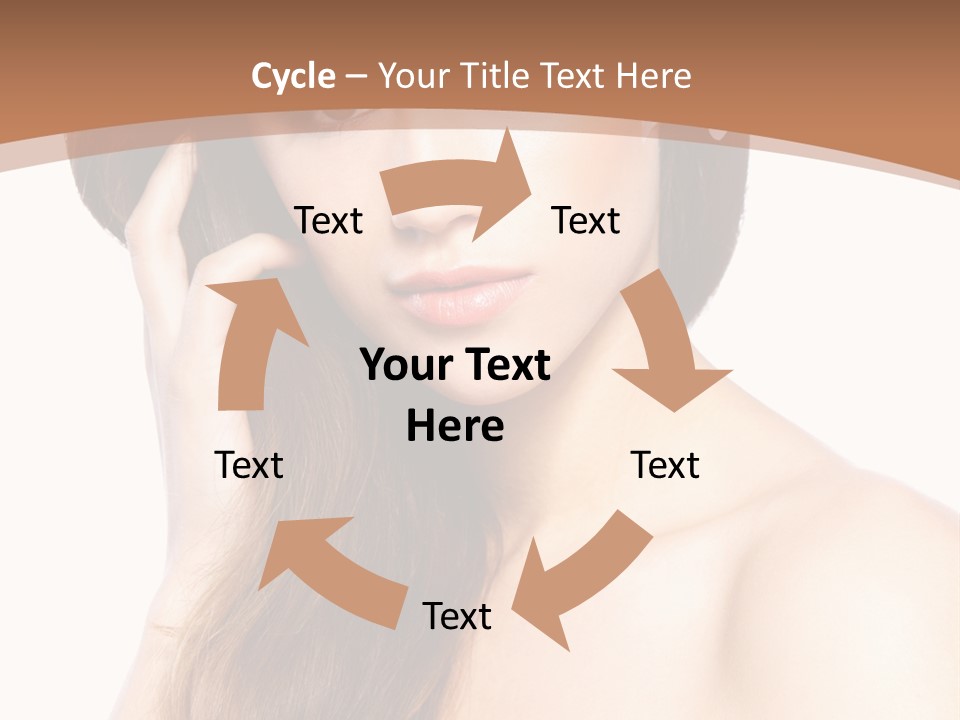 Portrait Beauty Flower PowerPoint Template