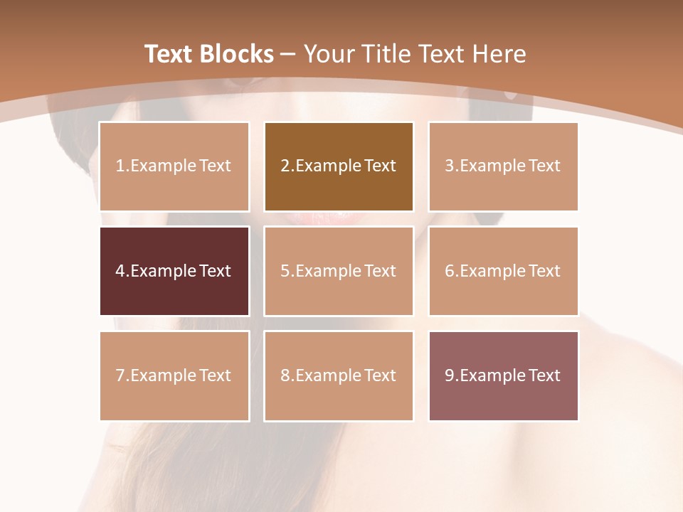 Portrait Beauty Flower PowerPoint Template