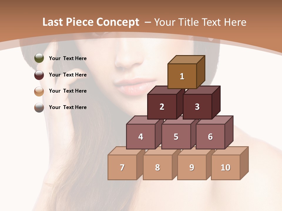 Portrait Beauty Flower PowerPoint Template