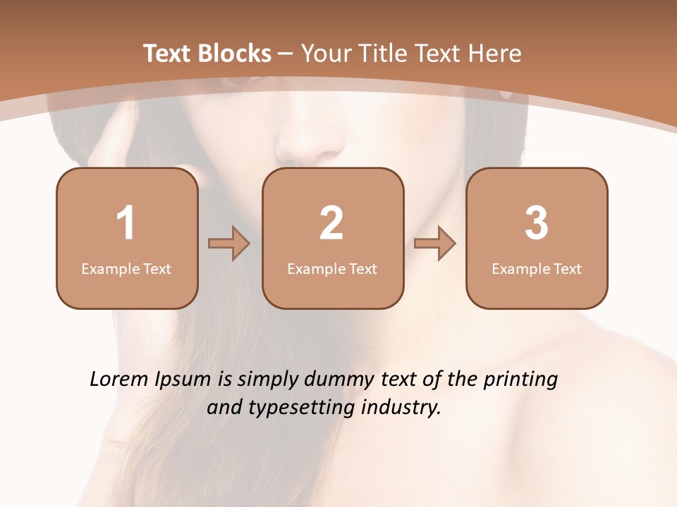 Portrait Beauty Flower PowerPoint Template