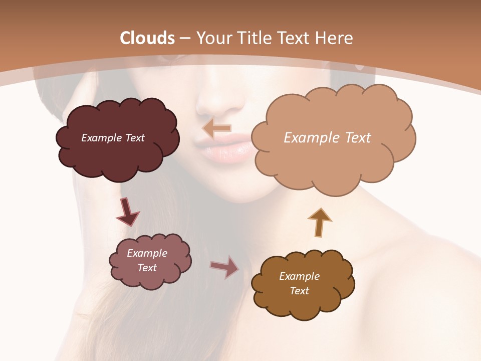 Portrait Beauty Flower PowerPoint Template