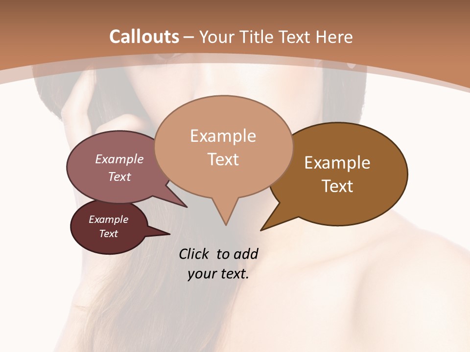 Portrait Beauty Flower PowerPoint Template