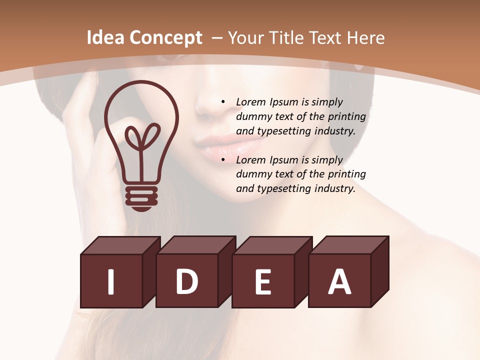 Portrait Beauty Flower PowerPoint Template