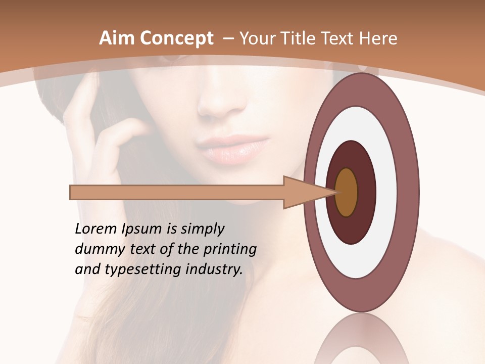 Portrait Beauty Flower PowerPoint Template