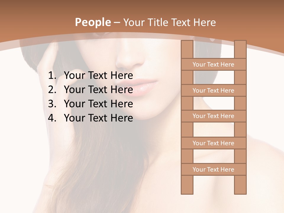 Portrait Beauty Flower PowerPoint Template