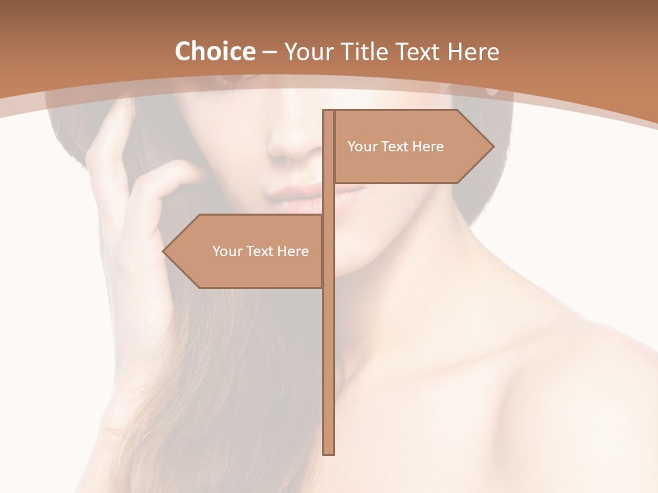 Portrait Beauty Flower PowerPoint Template