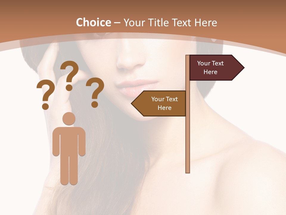 Portrait Beauty Flower PowerPoint Template