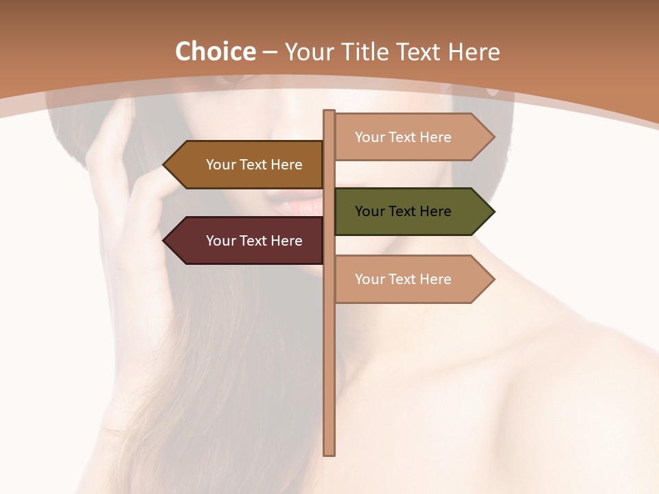 Portrait Beauty Flower PowerPoint Template