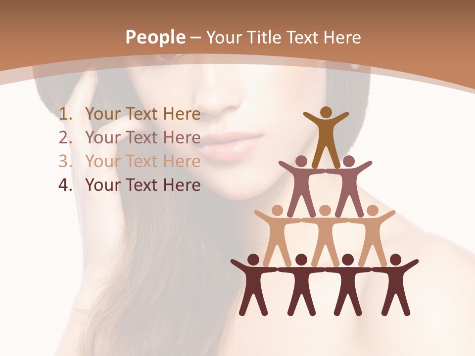 Portrait Beauty Flower PowerPoint Template