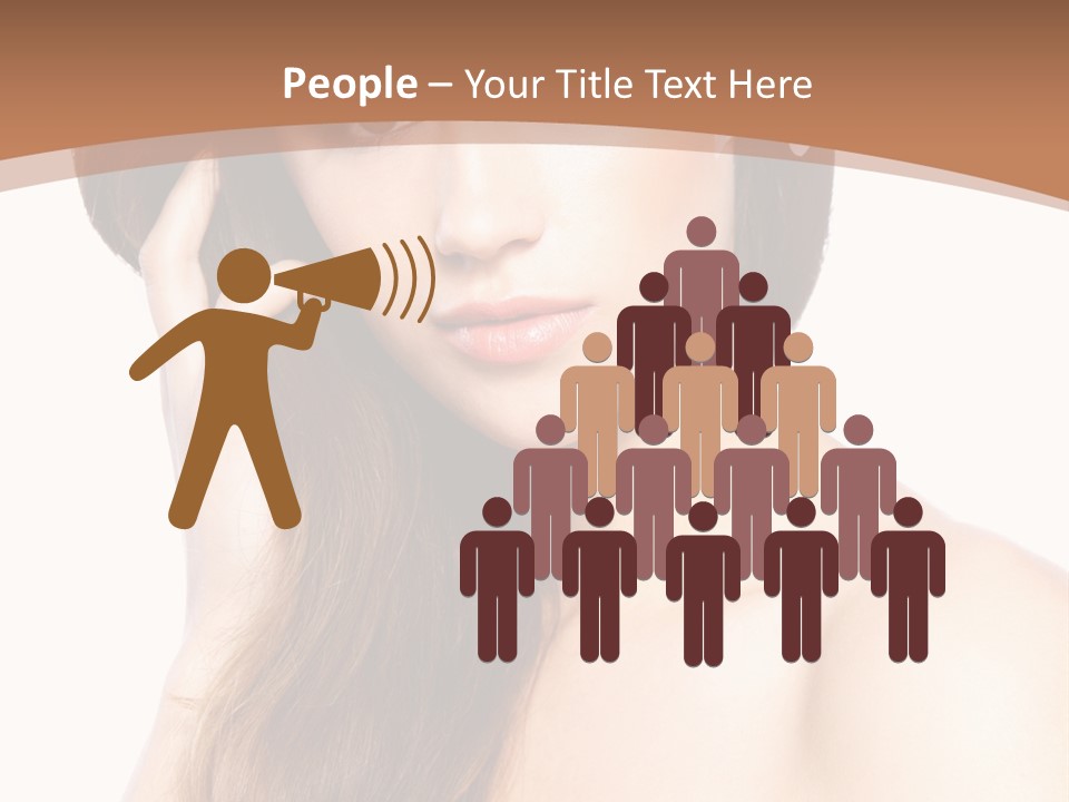 Portrait Beauty Flower PowerPoint Template