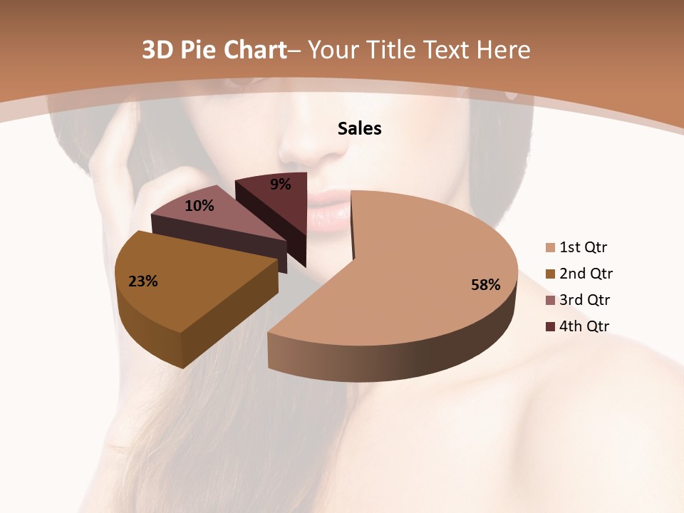 Portrait Beauty Flower PowerPoint Template