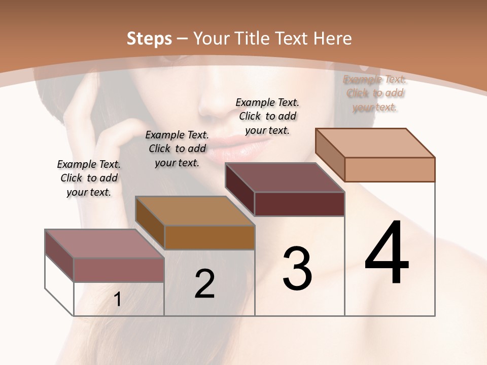 Portrait Beauty Flower PowerPoint Template