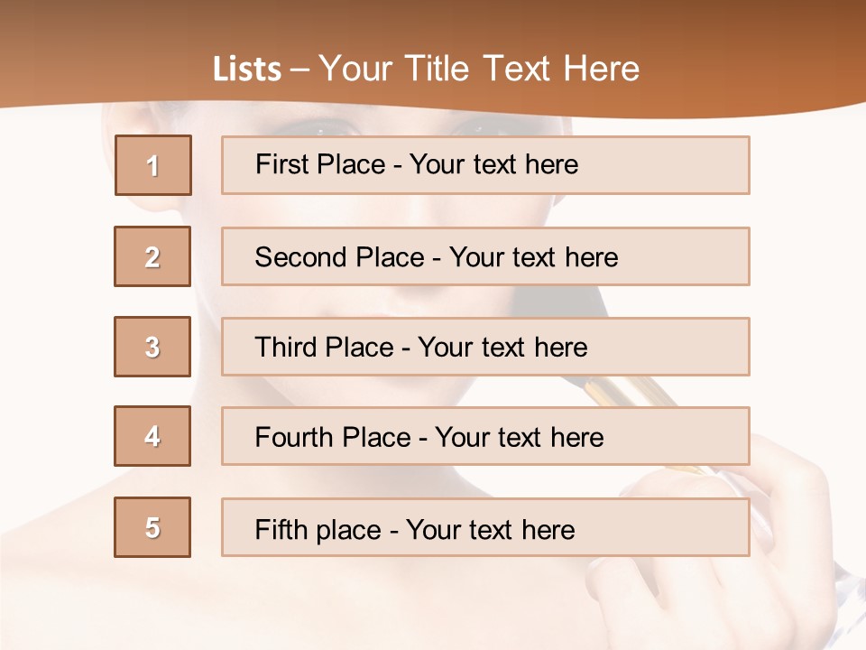 Brunette Fresh Pure PowerPoint Template