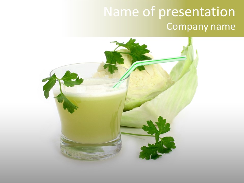 Drink Health Care Cut PowerPoint Template