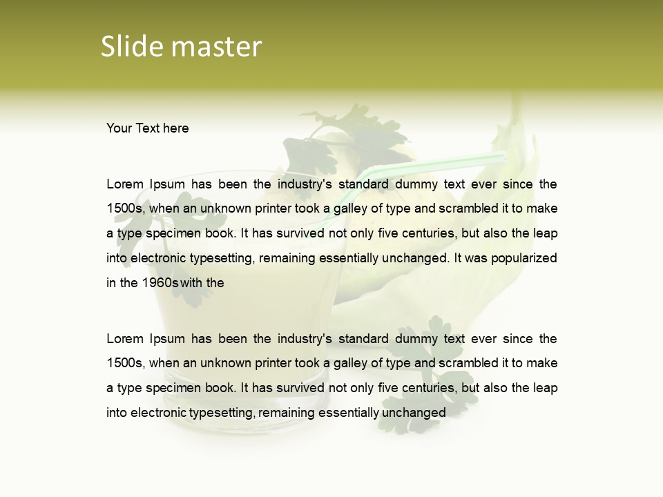 Drink Health Care Cut PowerPoint Template