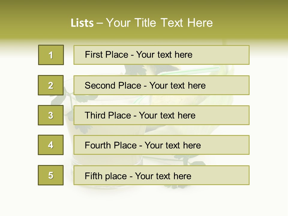 Drink Health Care Cut PowerPoint Template