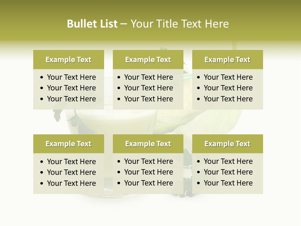 Drink Health Care Cut PowerPoint Template