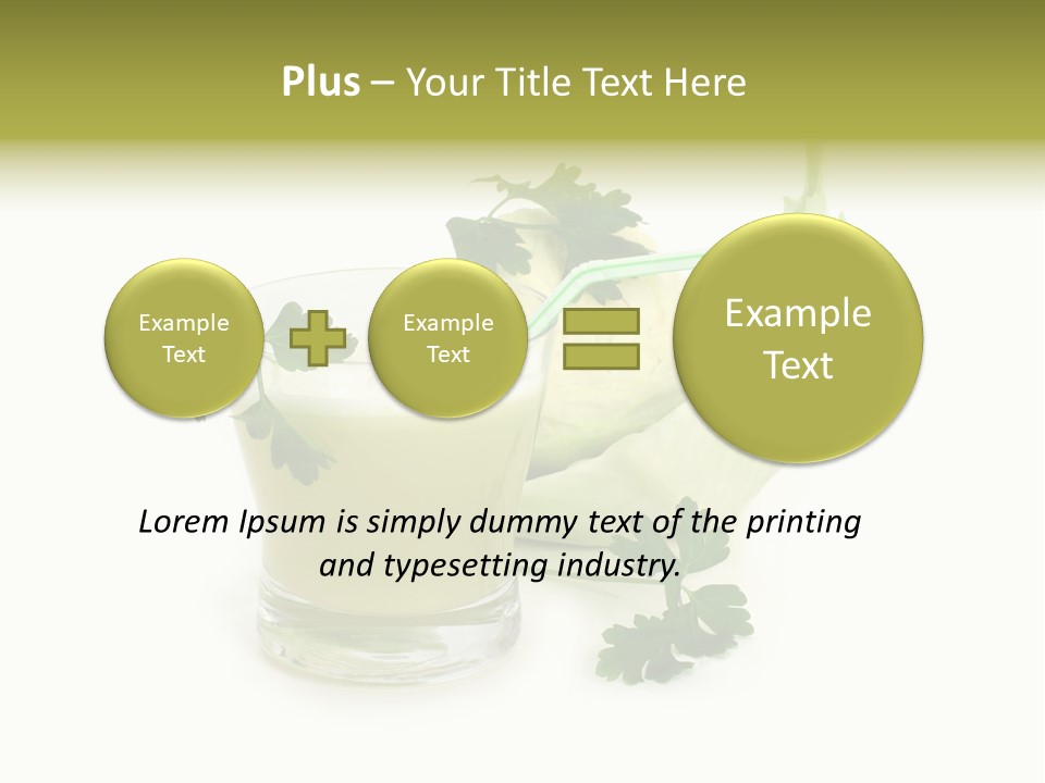 Drink Health Care Cut PowerPoint Template