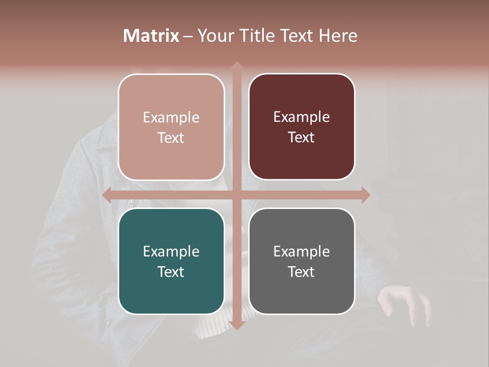 Doleful People Young PowerPoint Template