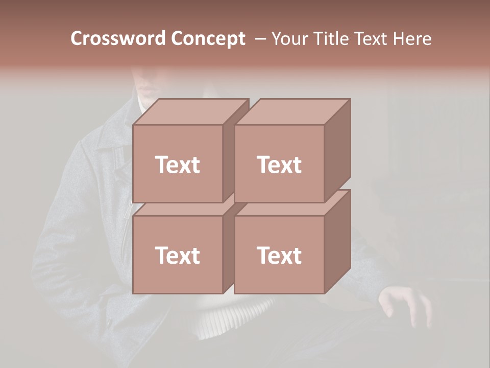 Doleful People Young PowerPoint Template