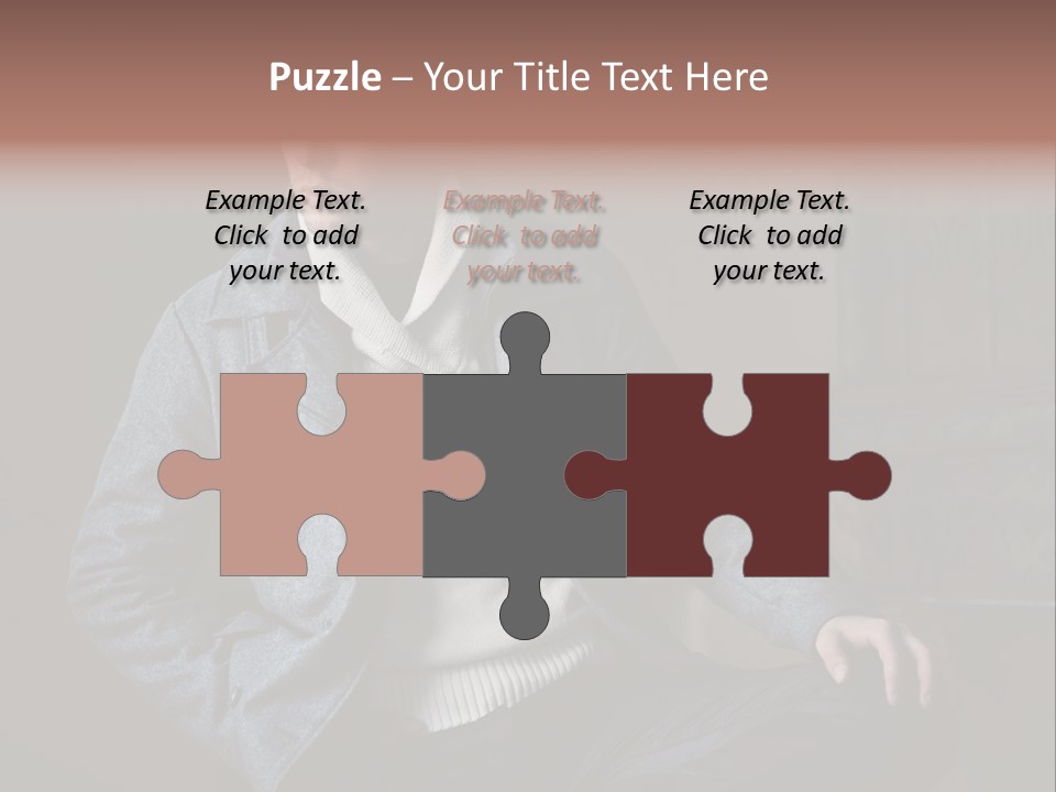 Doleful People Young PowerPoint Template