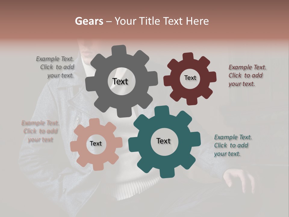 Doleful People Young PowerPoint Template