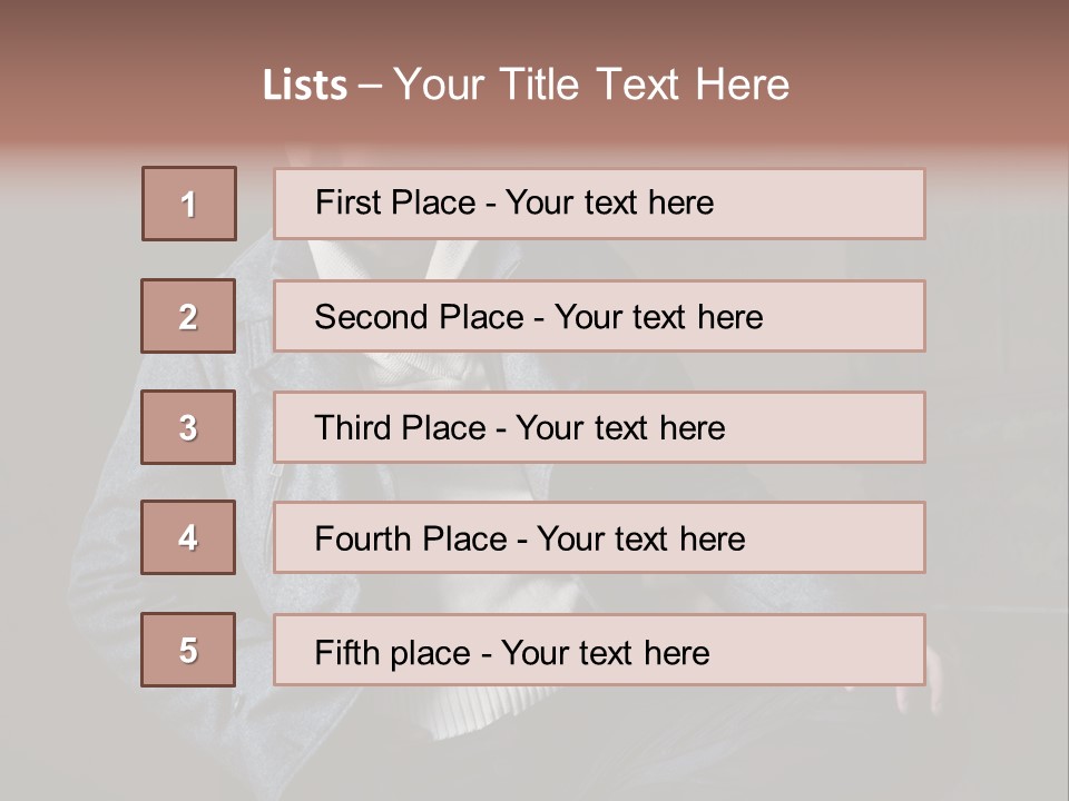 Doleful People Young PowerPoint Template