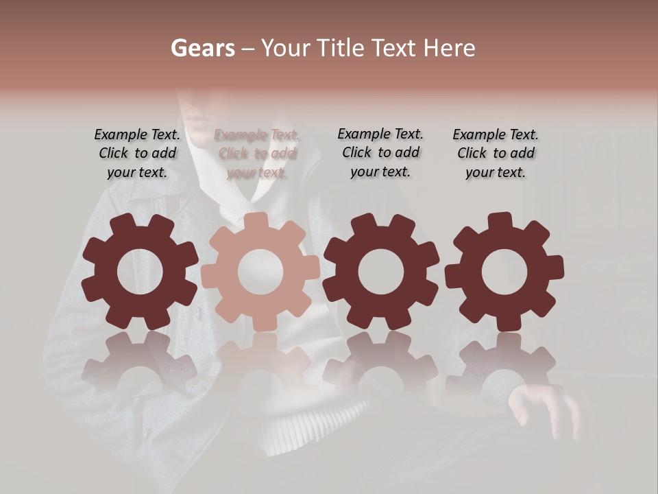 Doleful People Young PowerPoint Template