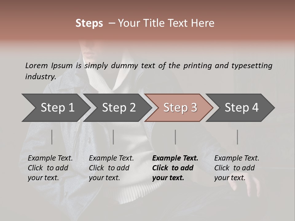 Doleful People Young PowerPoint Template