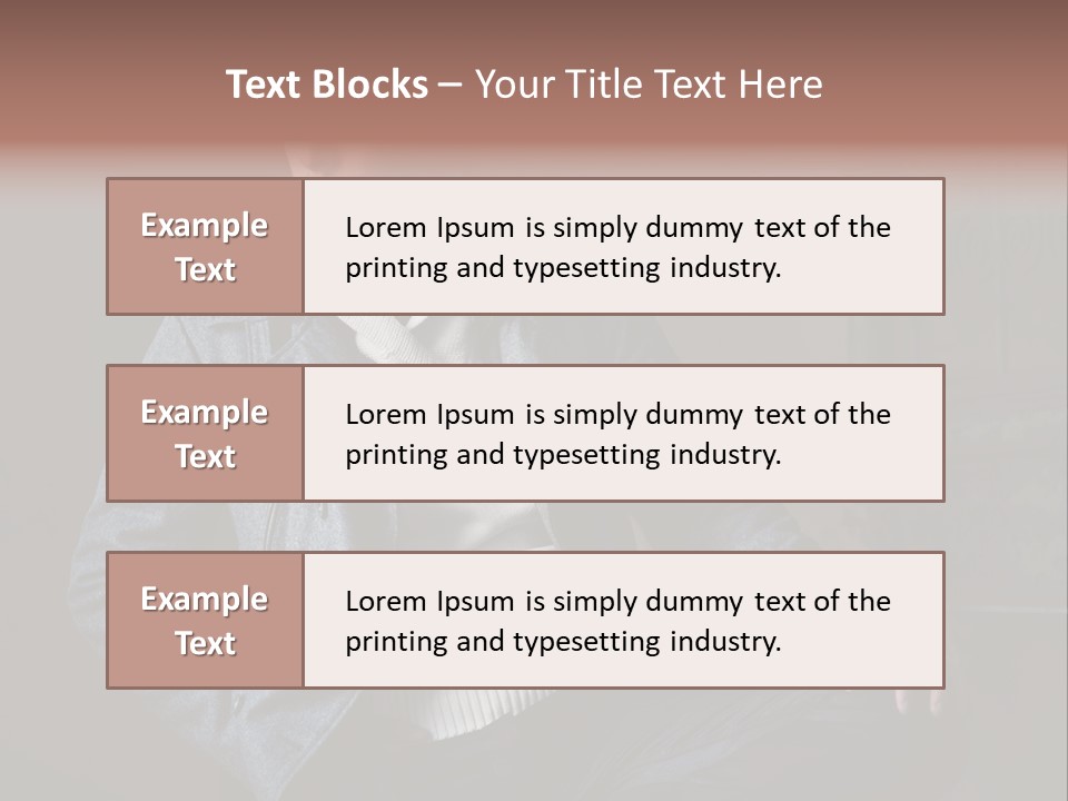 Doleful People Young PowerPoint Template