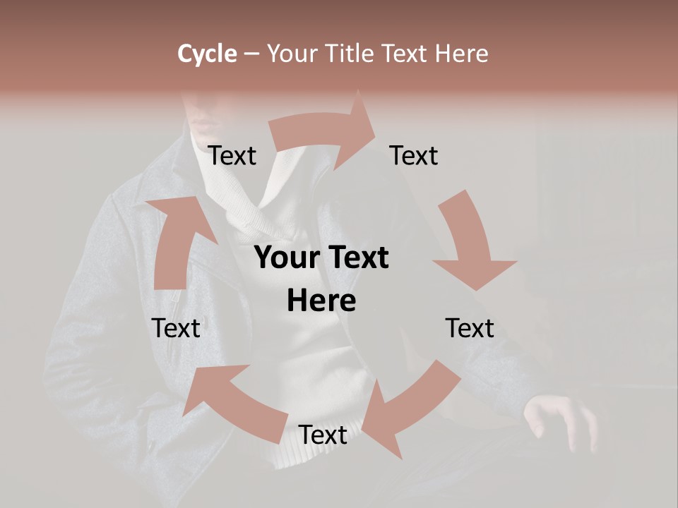 Doleful People Young PowerPoint Template