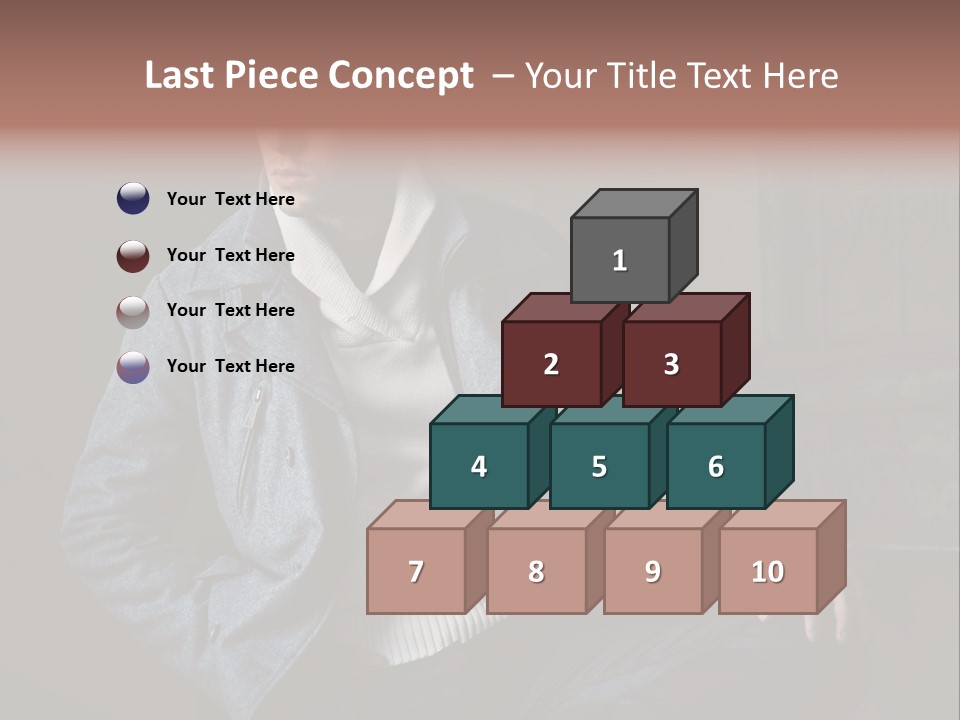 Doleful People Young PowerPoint Template