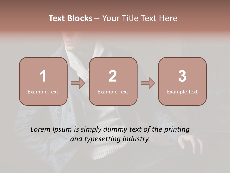 Doleful People Young PowerPoint Template