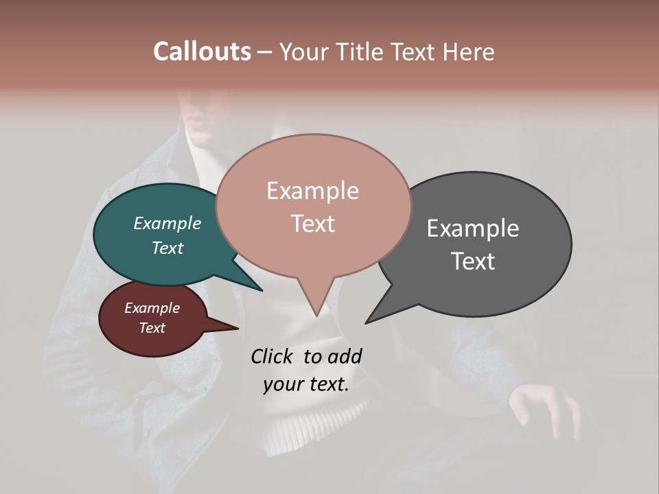 Doleful People Young PowerPoint Template