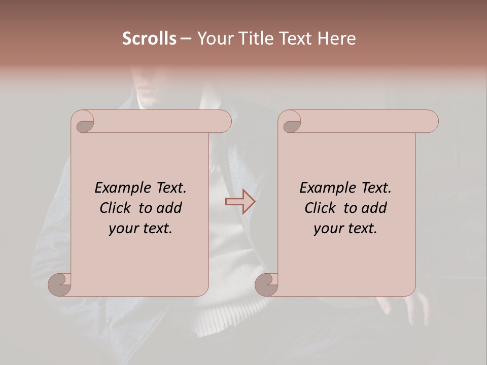 Doleful People Young PowerPoint Template