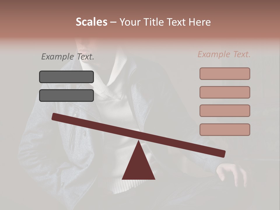 Doleful People Young PowerPoint Template