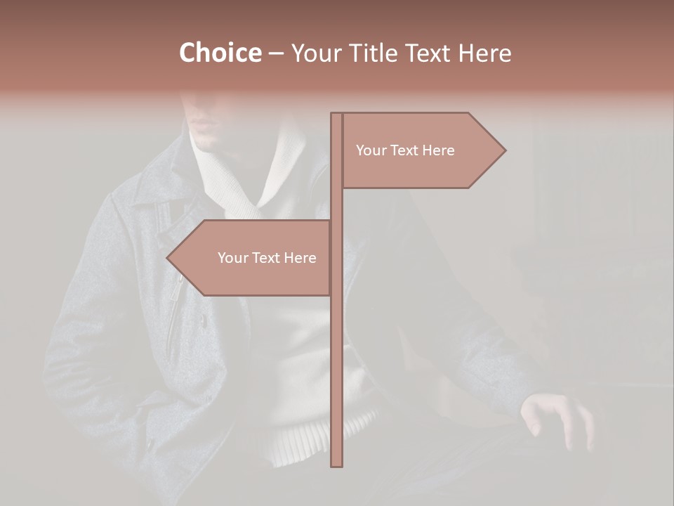 Doleful People Young PowerPoint Template