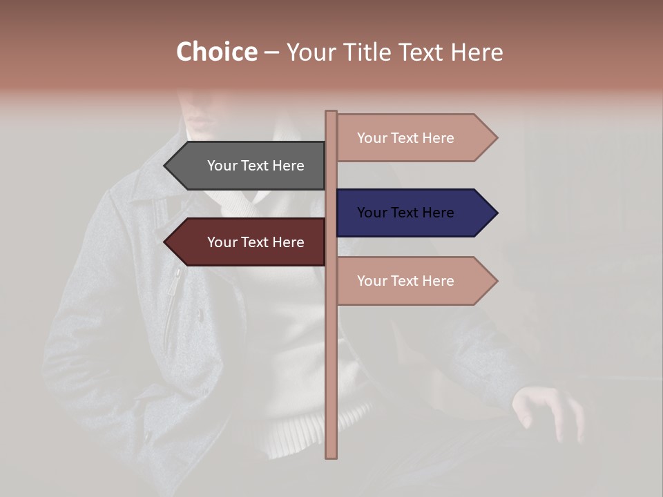 Doleful People Young PowerPoint Template
