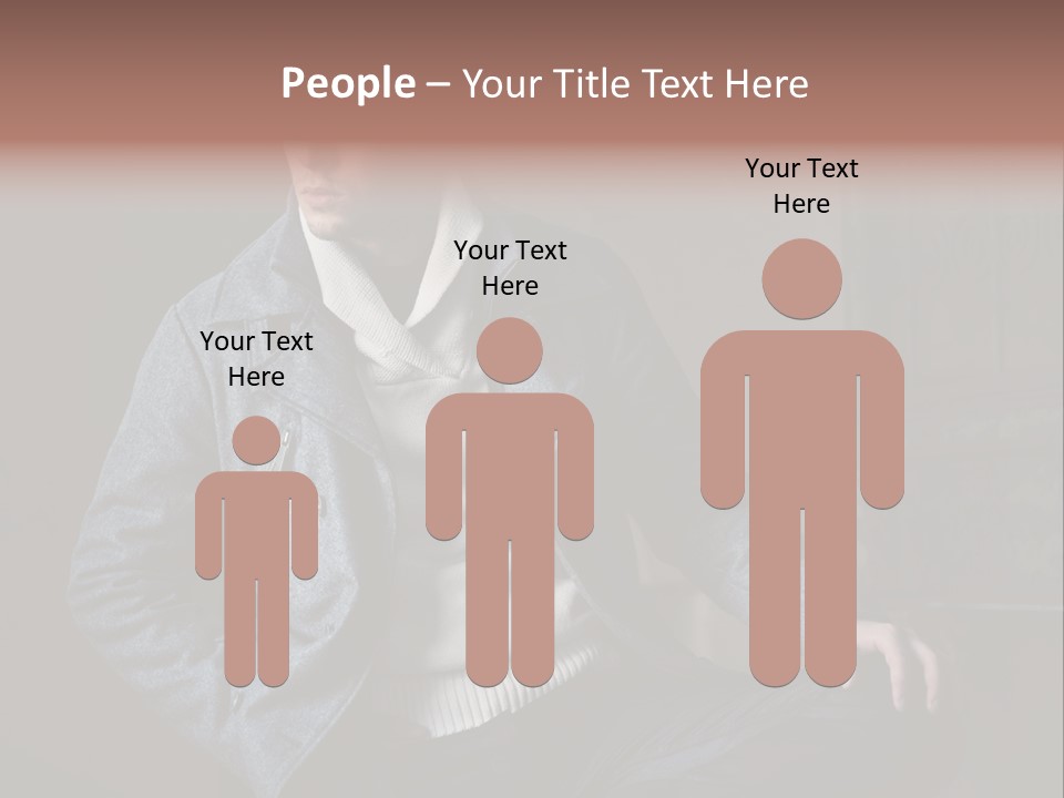 Doleful People Young PowerPoint Template