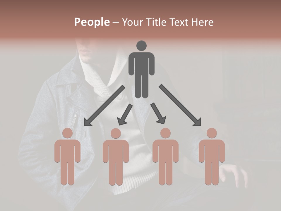 Doleful People Young PowerPoint Template