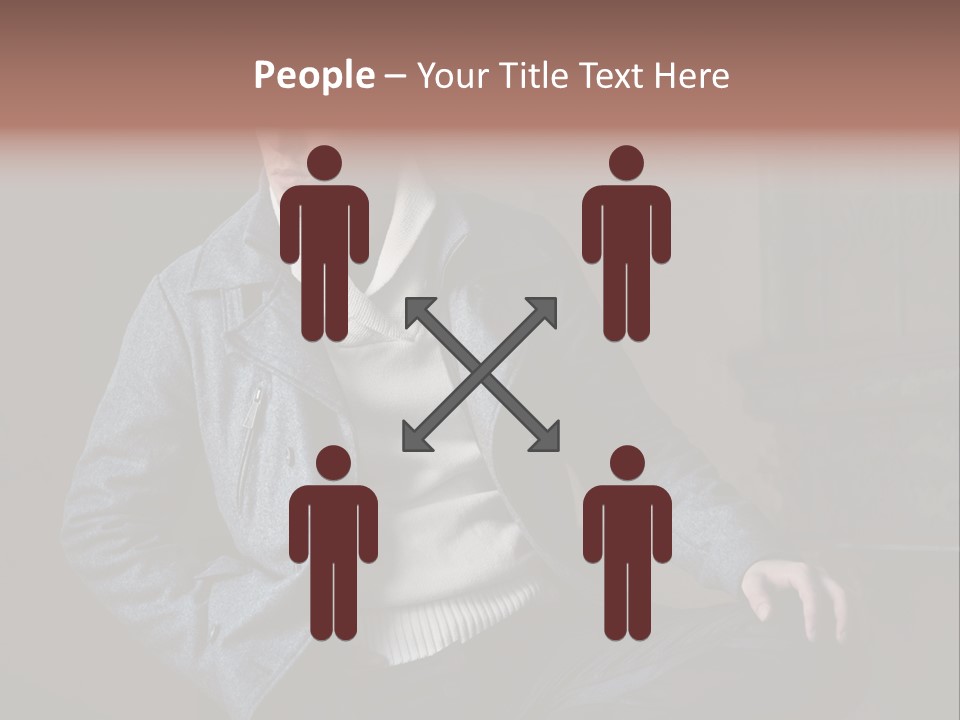 Doleful People Young PowerPoint Template