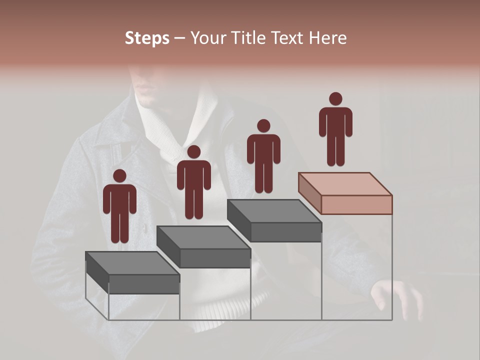 Doleful People Young PowerPoint Template