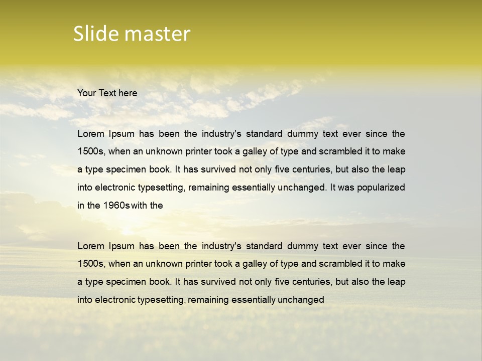 Bright Fresh Gold PowerPoint Template