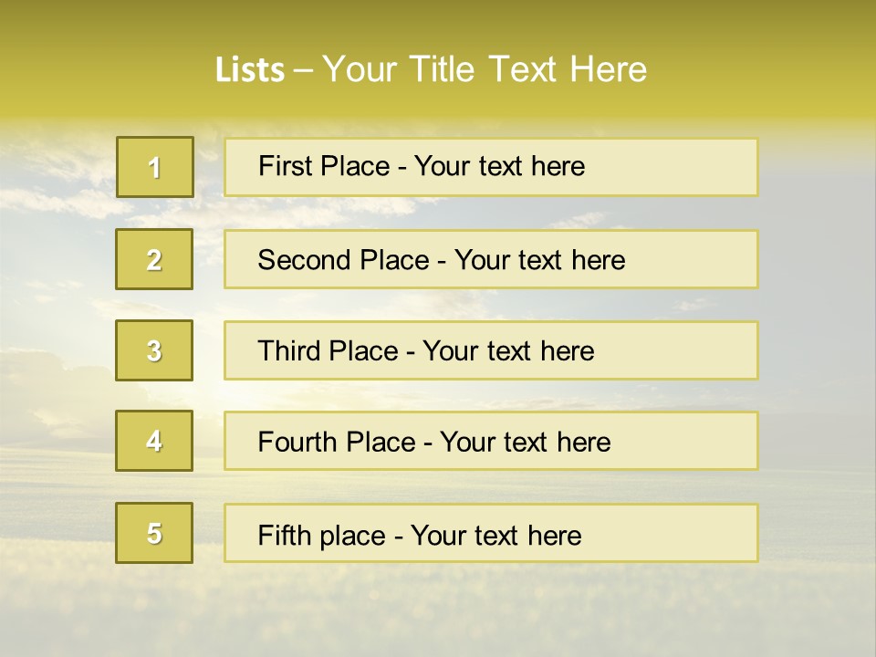 Bright Fresh Gold PowerPoint Template