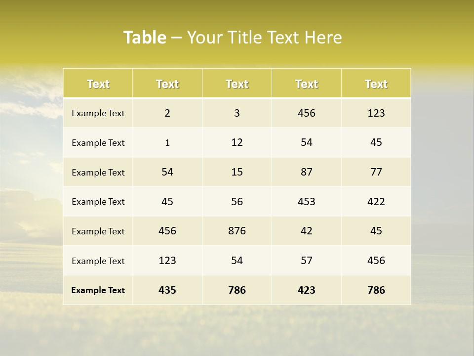Bright Fresh Gold PowerPoint Template