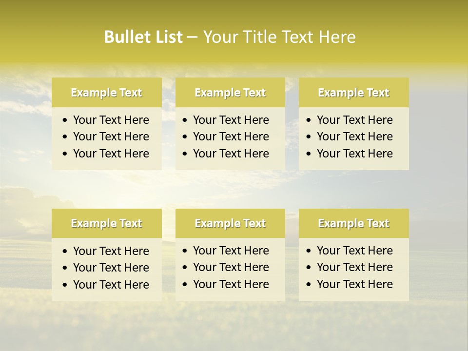 Bright Fresh Gold PowerPoint Template